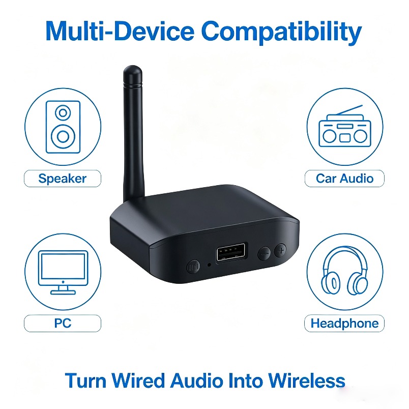 Audio Music Link - Audio Receiver Bluetooth 5.0 Adapter Dual