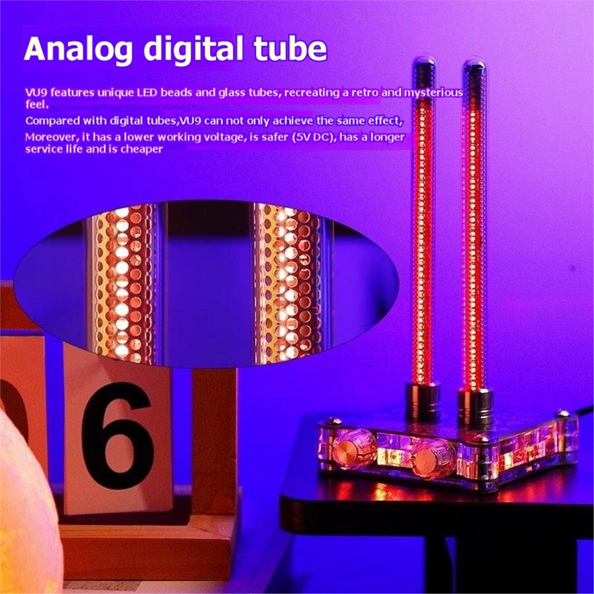 SWXF VU9 Tube Sound Level Mete - Audio Youtube Music Free review and price