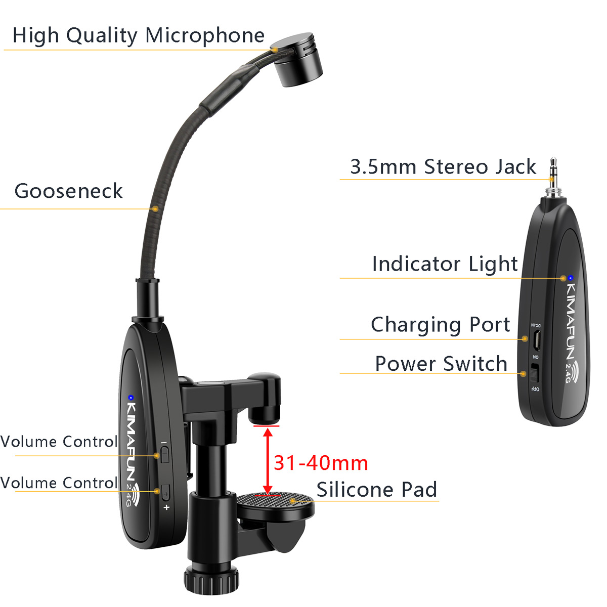 KIMAFUN 2.4G Musical Instrumen - Audio Youtube Music Free review and price